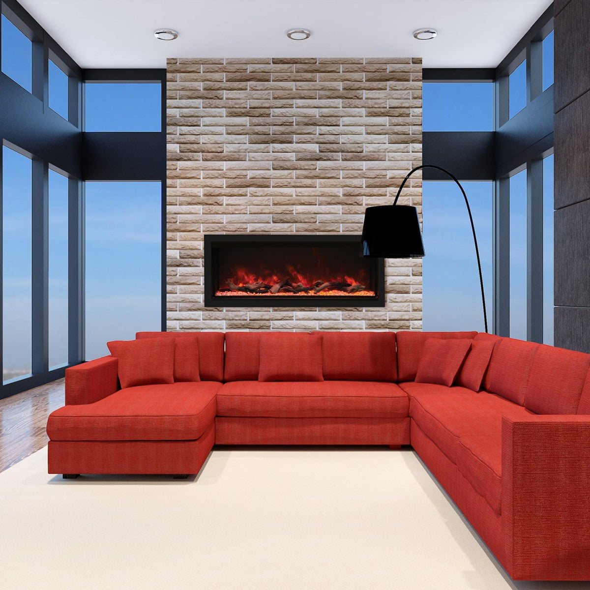 Remii Extra Tall Indoor/Outdoor Built-In Electric Fireplace