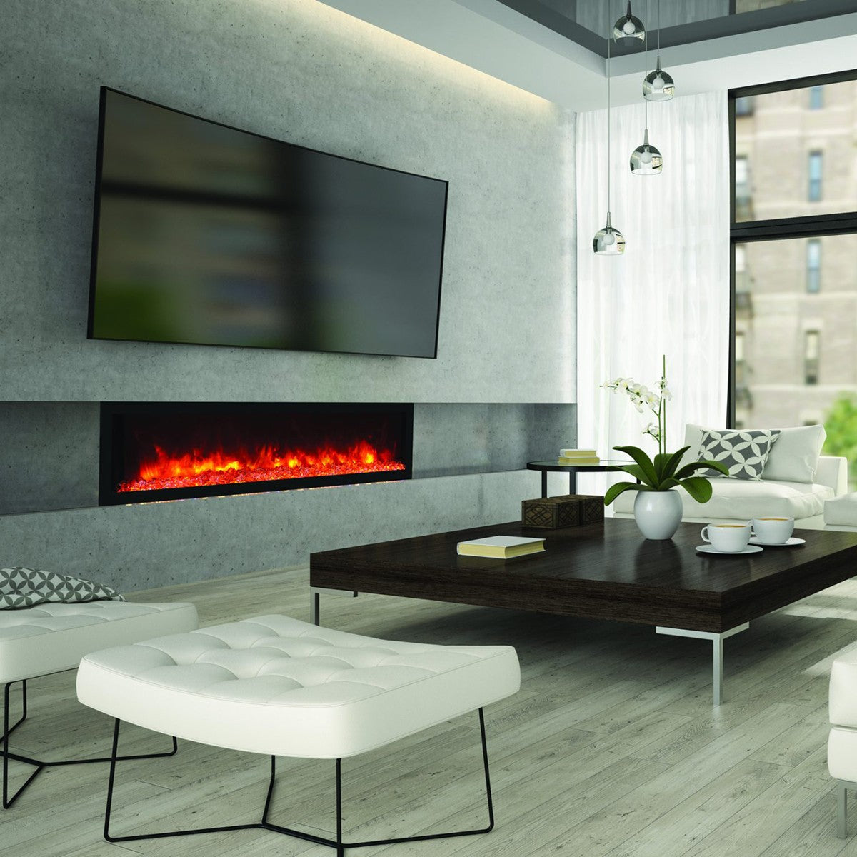 Remii Deep Indoor/Outdoor Built-In Electric Fireplace