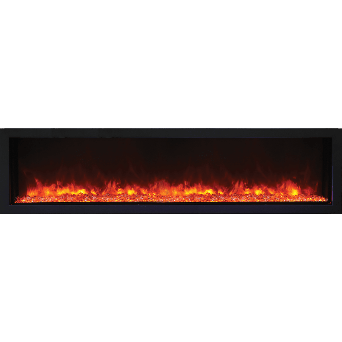 Remii Extra Slim Indoor/Outdoor Built-In Electric Fireplace 65-Inch Orange Flame