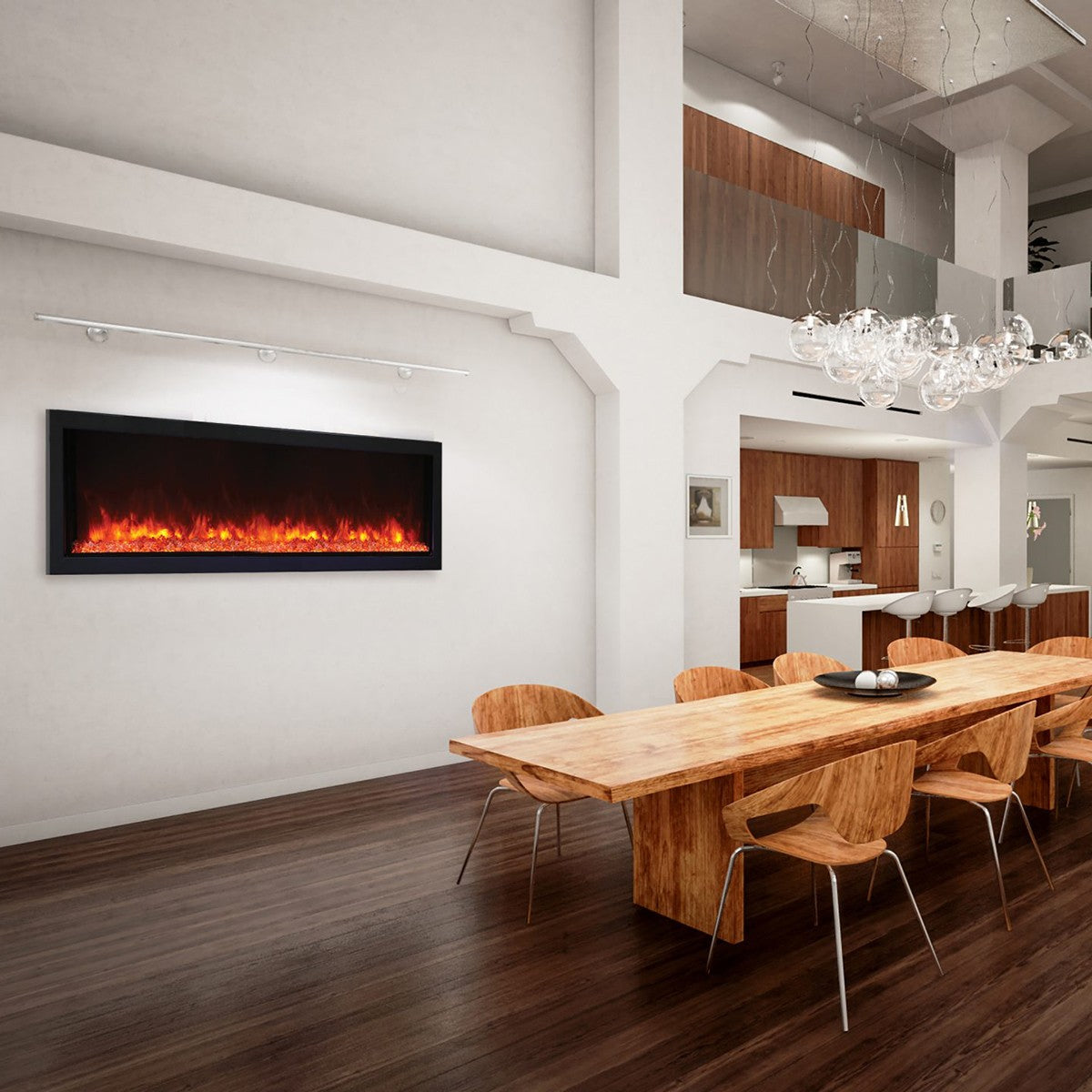 Remii Extra Slim Indoor/Outdoor Built-In Electric Fireplace