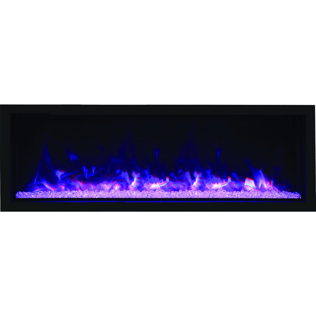 Remii Extra Tall Indoor/Outdoor Built-In Electric Fireplace - Purple Glass