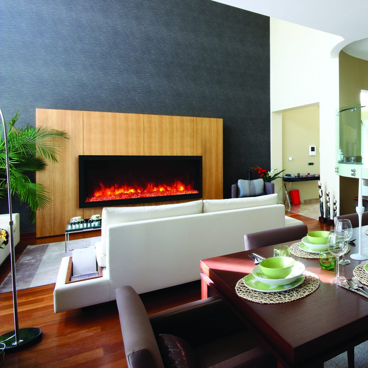 Remii Extra Tall Indoor/Outdoor Built-In Electric Fireplace