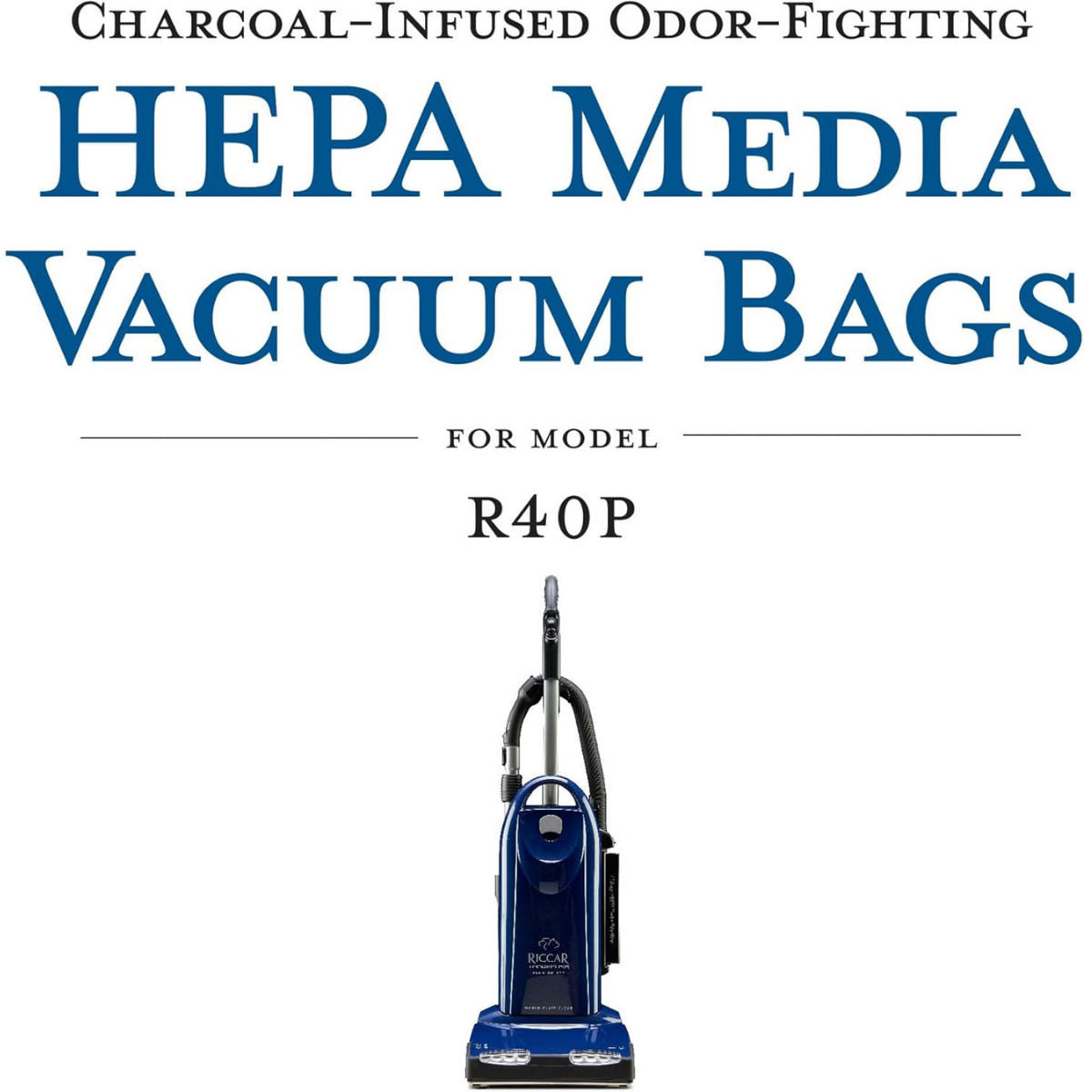 Riccar Charcoal-Lined HEPA Bags for Tandem Air Premium Pet Vacuums - 6 Pack - Infographic 1