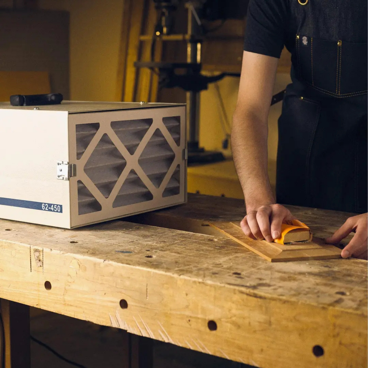 Rikon 450 CFM Air Filtration System for Woodworking - Lifestyle 1