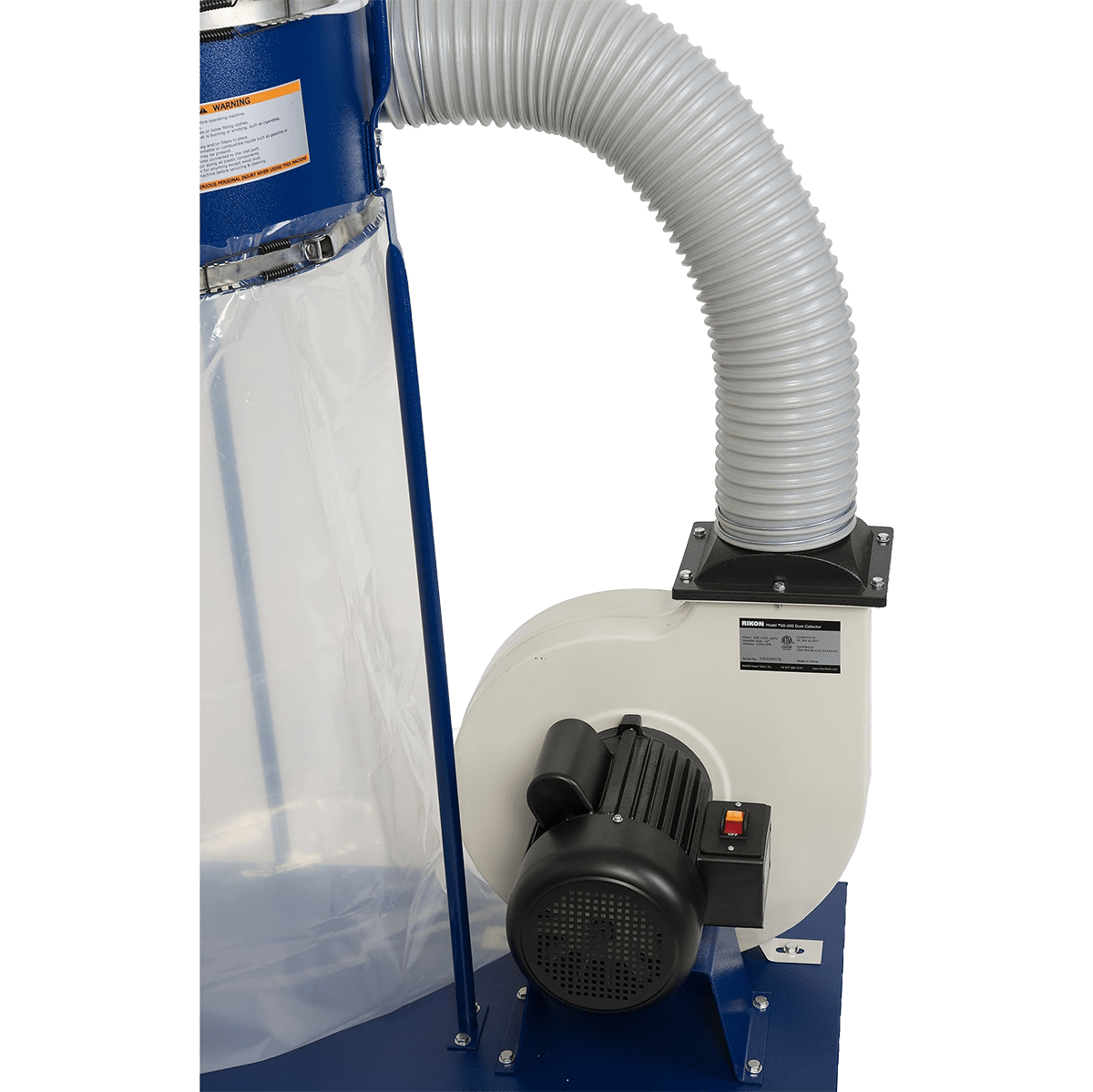 Rikon 60-150 1.5HP Portable Dust Collector - closeup 2