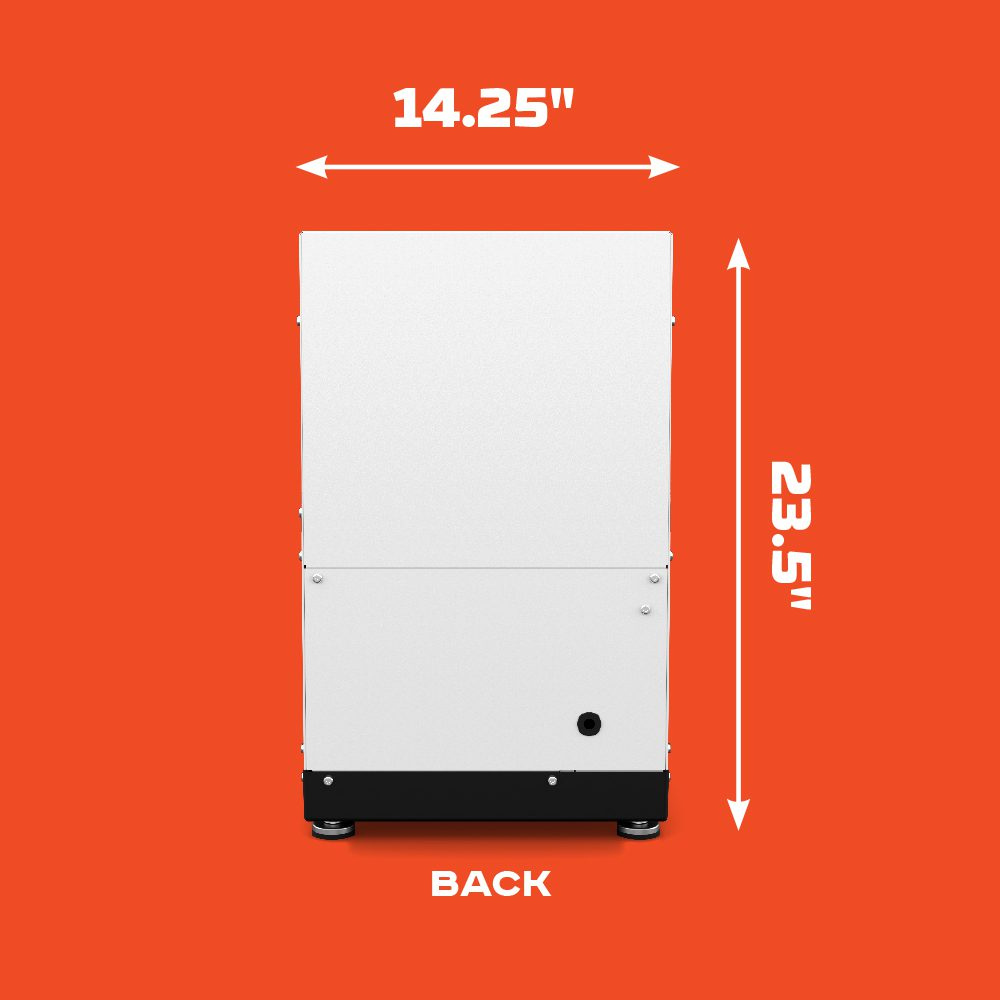 Santa Fe Advance Dry110 Dehumidifier - Back Dimensions