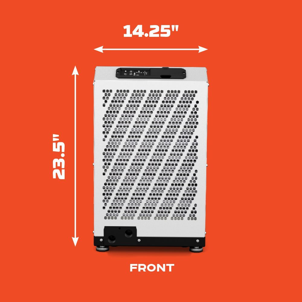 Santa Fe Advance Dry110 Dehumidifier - Front Dimensions