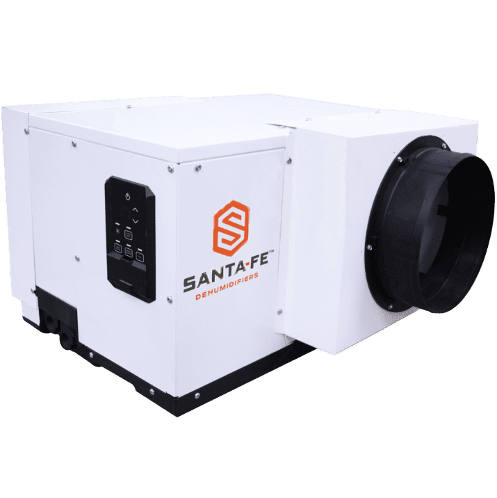 Santa Fe Oasis Dehumidifier Outlet Duct Kit - Installed on Dehumidifier