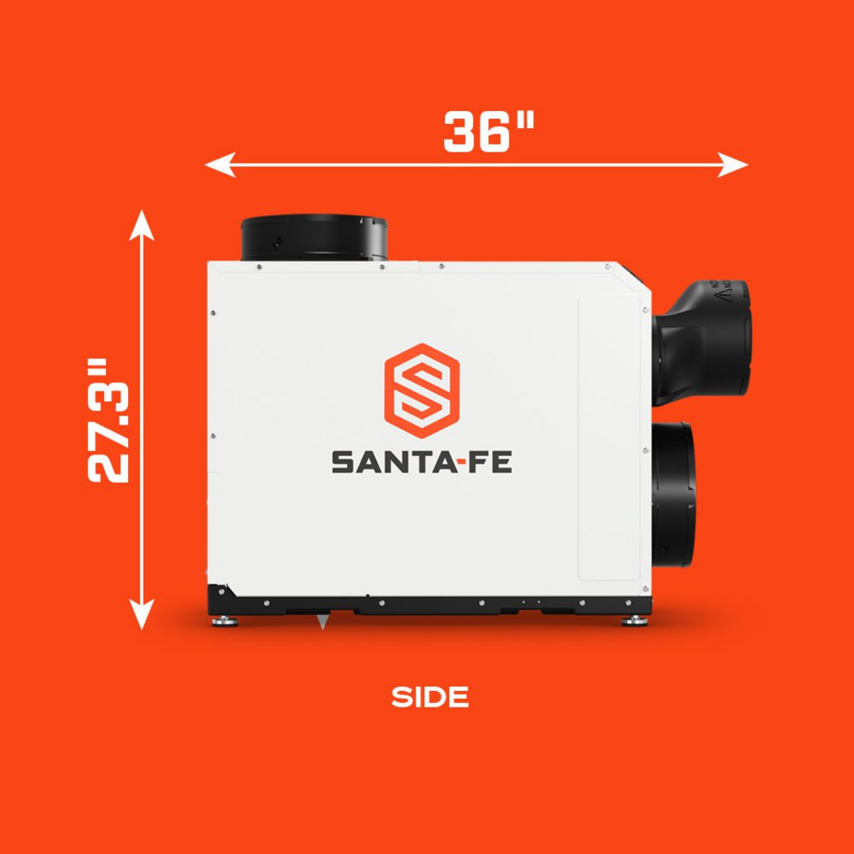 Santa Fe Ultra V100/V125 Ventilating Dehumidifier - Dimensions 5