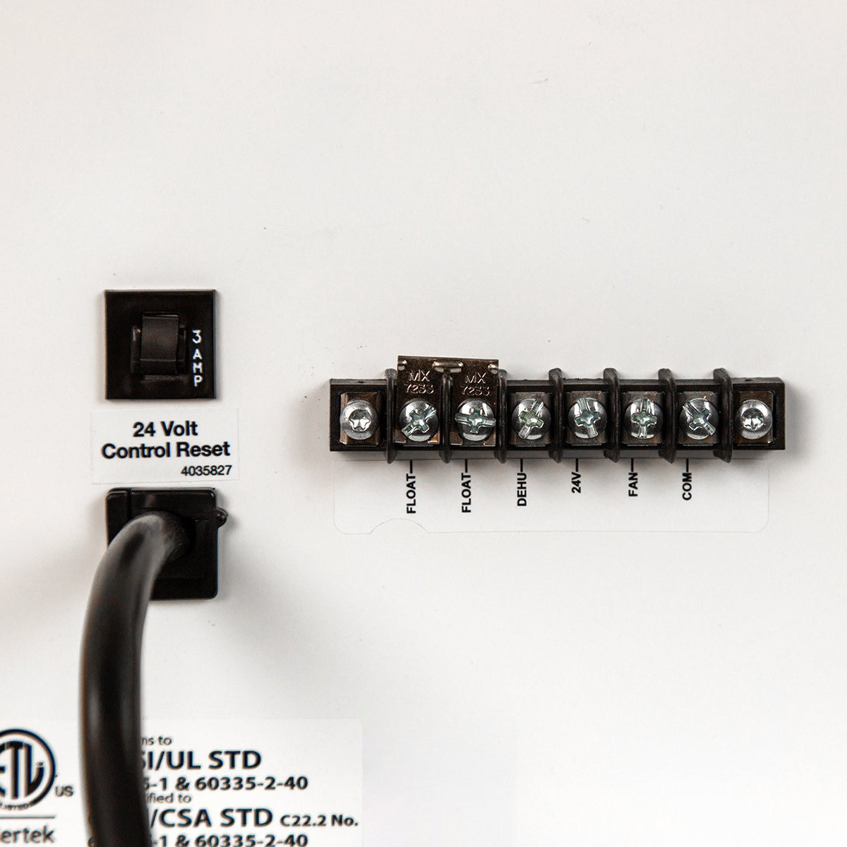 Santa Fe Ultra120 Whole House Ventilating Dehumidifier - control panel