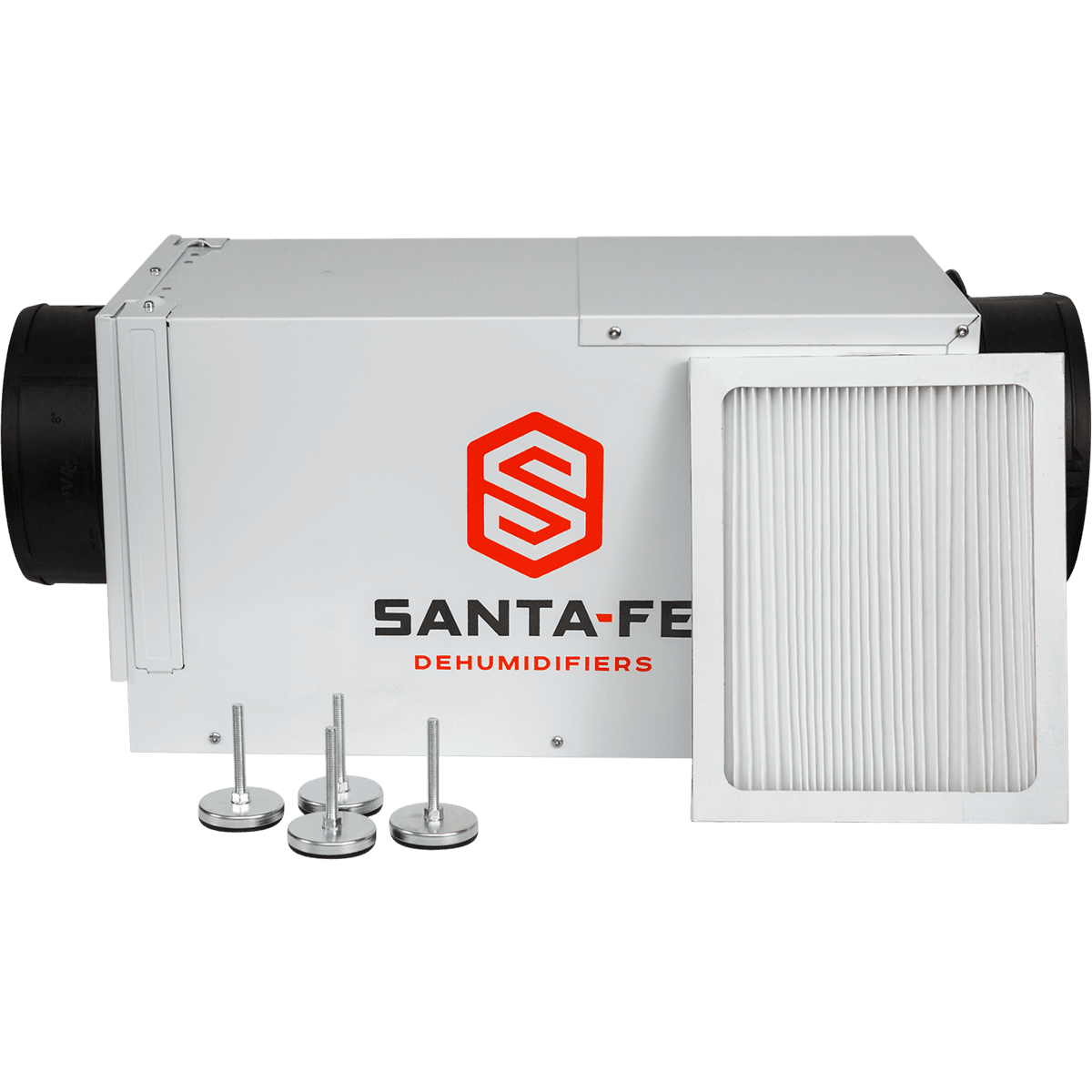 The Santa Fe Ultra70 comes with a MERV-13 air filter and four stabilizing feet.