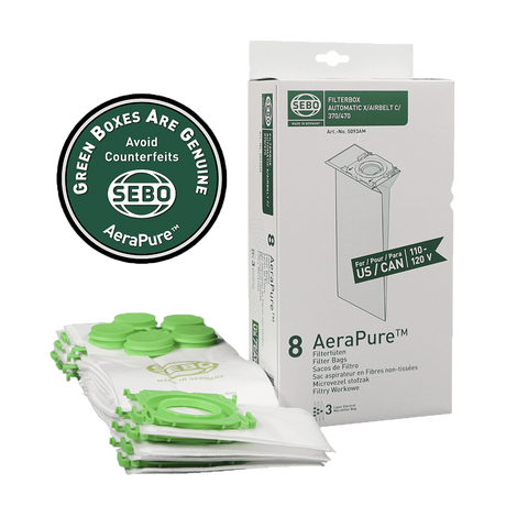 SEBO 5093AM Vacuum Filter Bag Box (X, G, C and 370/470 Series)