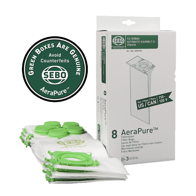 SEBO 5093AM Vacuum Filter Bag Box (X, G, C and 370/470 Series)