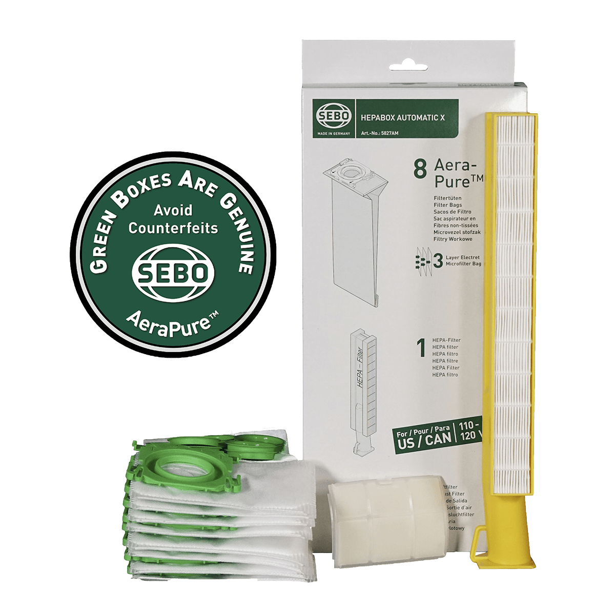 Sebo 5827AM HEPA Service Box for X-Series Vacuums