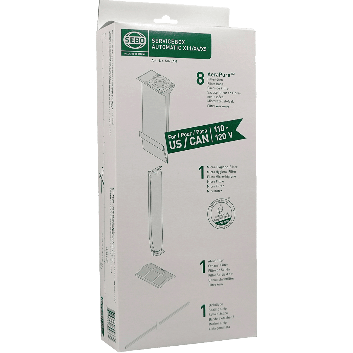 SEBO 5828ER Service Box for X-Series Vacuums - Box