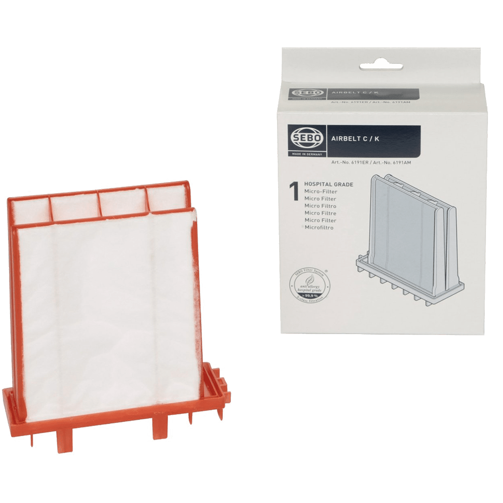 SEBO 6191AM Hospital Grade Microfilter for K and C Series Vacuums
