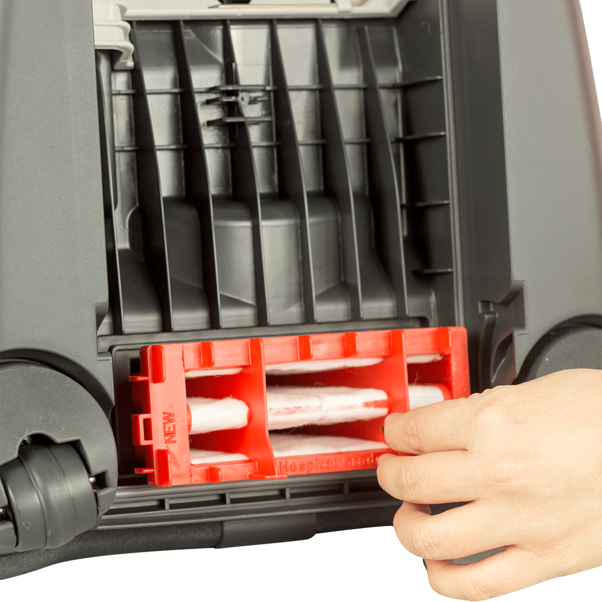 SEBO 6191AM Hospital Grade Microfilter for K and C Series Vacuums - installed