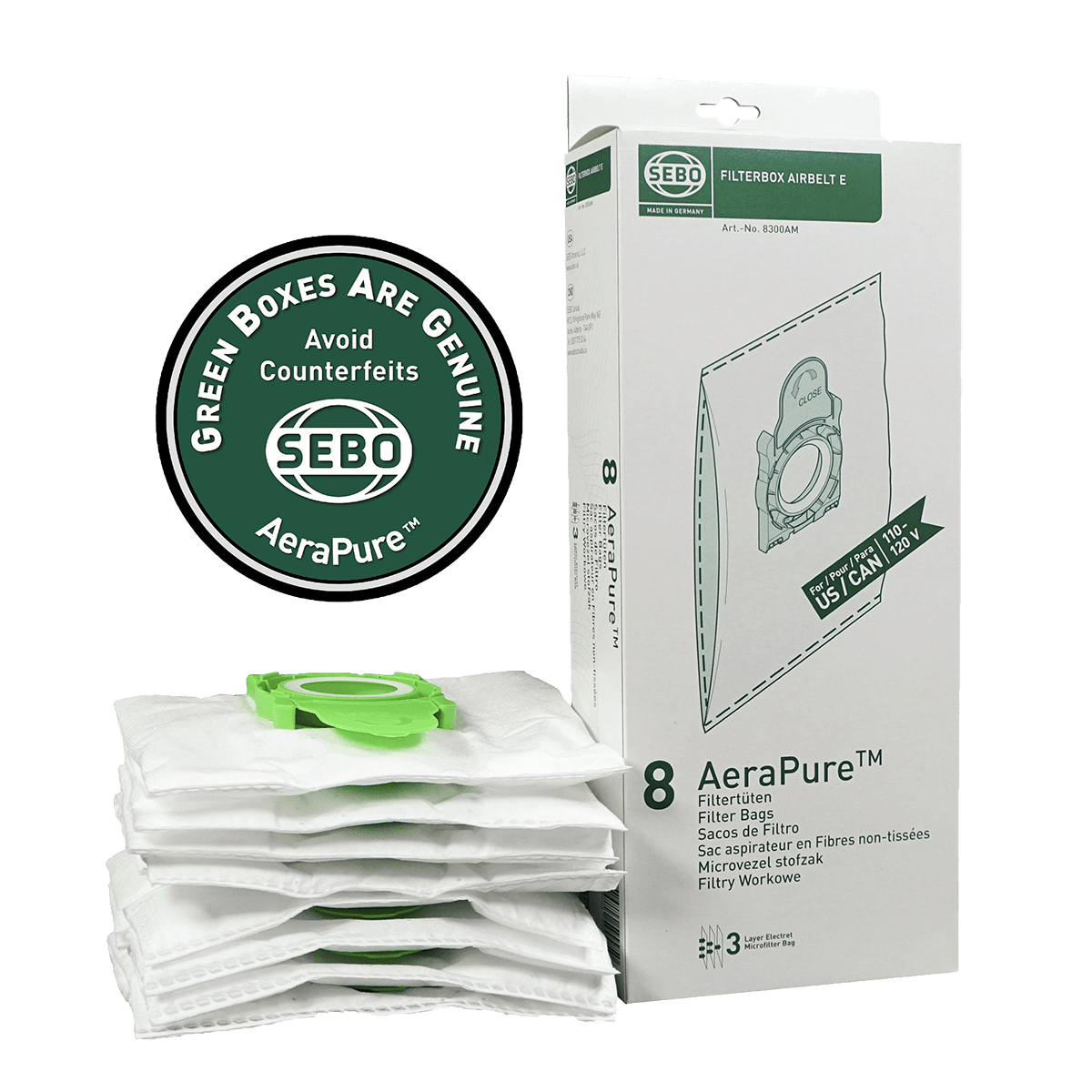 SEBO Airbelt E Ultra Bags (8300AM)