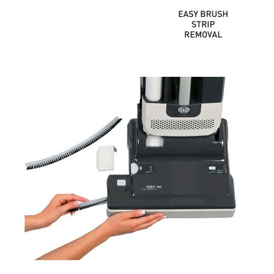 SEBO 300 & 350 Mechanical Upright Vacuum Cleaner with Oversized Filter Bag and 3-Step Filtration - Brush Replacement