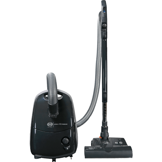 SEBO AIRBELT E3 Premium Canister Vacuum with Dual-Control Handle and Commercial-Quality ET-1 Electric Powerhead