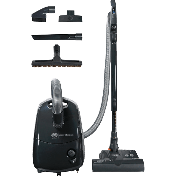 Sebo Airbelt E3 Premium Canister Vacuum - Graphite Gray with Tools