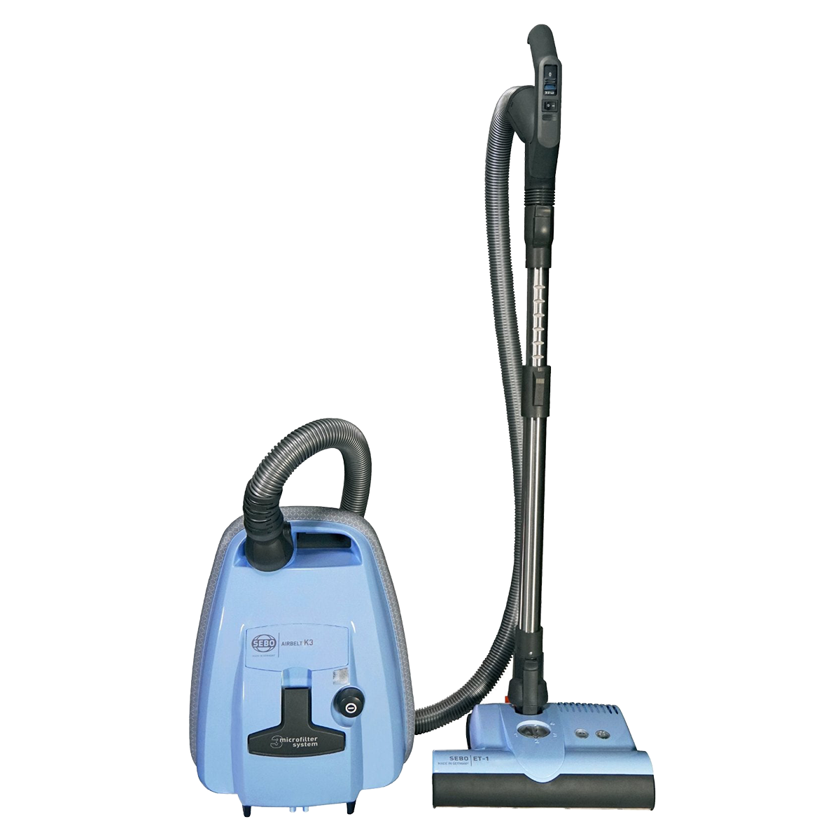 SEBO AIRBELT K3 Premium Canister Vacuum Cleaner - Pastel Blue