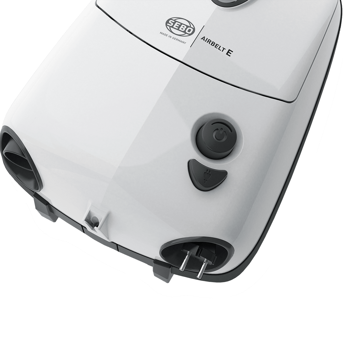 SEBO Airbelt E1 Kombi Canister Vacuum Cleaner - 25-ft. power cord automatically rewinds.