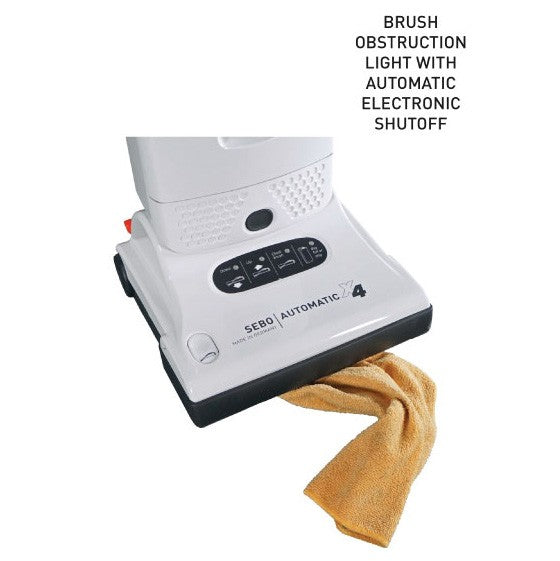 SEBO Automatic X4 Boost Upright Vacuum with Two Brush Roller Modes - Auto Shutoff