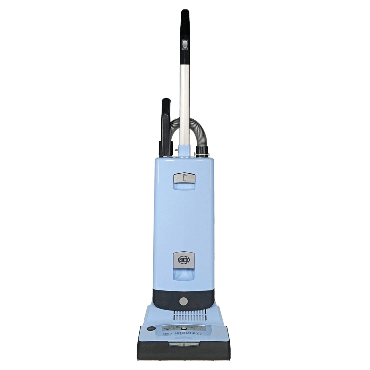 SEBO Automatic X7 Premium Upright Vacuum Cleaner with Two Brush Roller Modes and Oversized Filter Bag Pastel Blue - Main