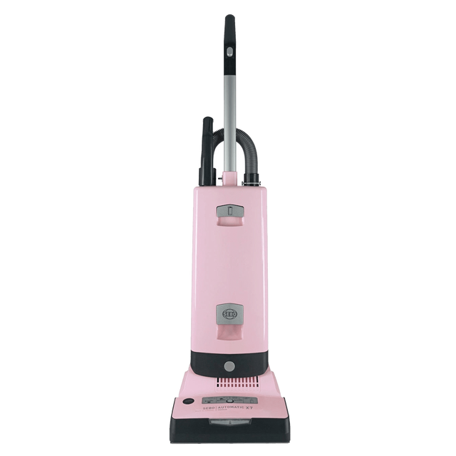 SEBO Automatic X7 Premium Upright Vacuum Cleaner with Two Brush Roller Modes and Oversized Filter Bag Pastel Pink - Main