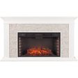 Southern Enterprises (SEI) Canyon Heights Simulated Stone Fireplace - White Front View