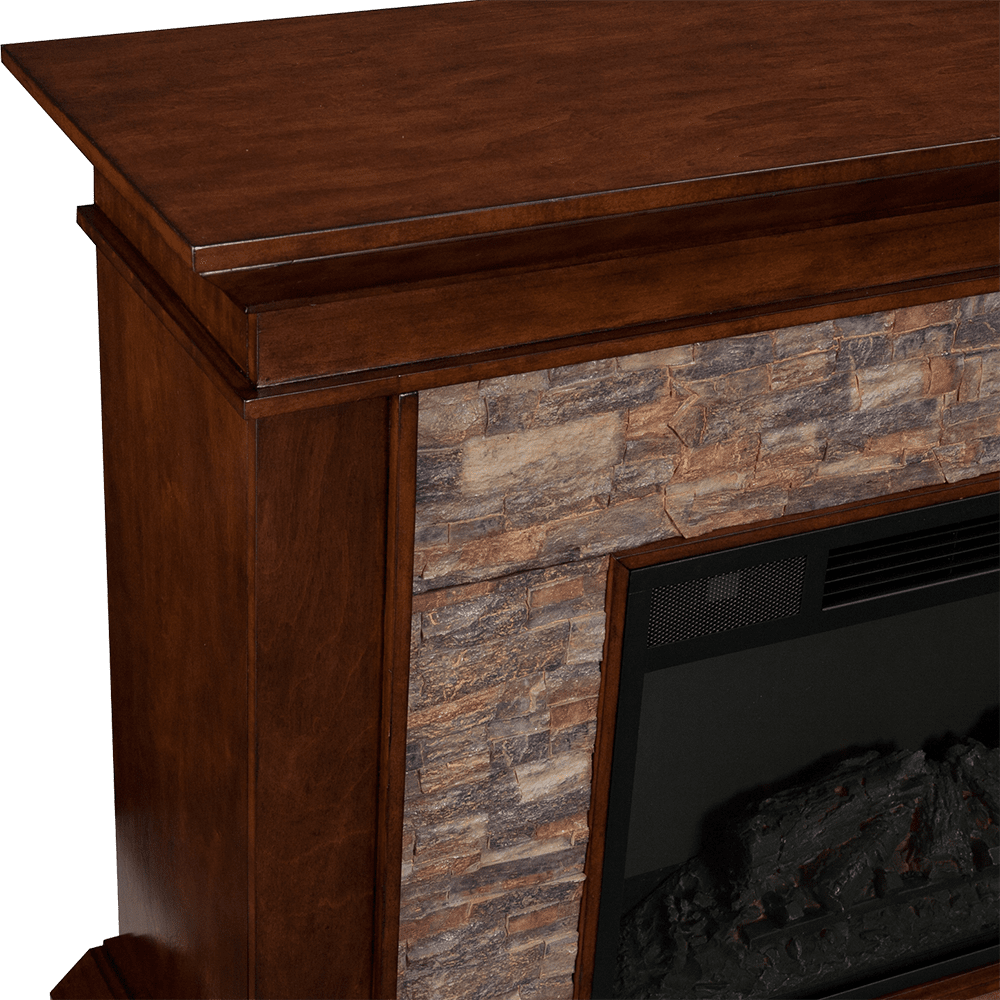 Southern Enterprises (SEI) Canyon Heights Simulated Stone Fireplace - Cabinet Detail