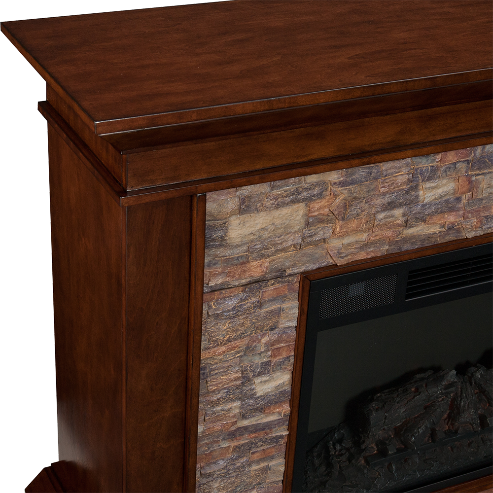Southern Enterprises (SEI) Canyon Heights Simulated Stone Fireplace - Cabinet Detail