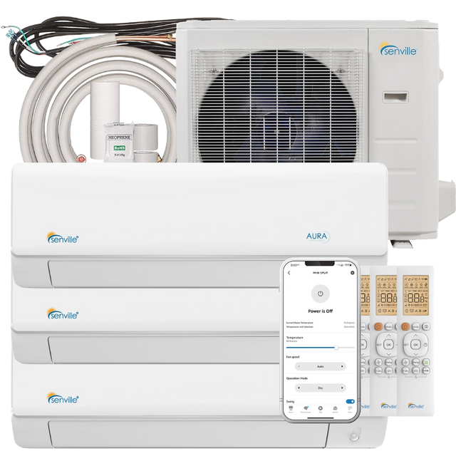 Senville 28,000 BTU Tri Zone Mini Split Heat Pump - Main