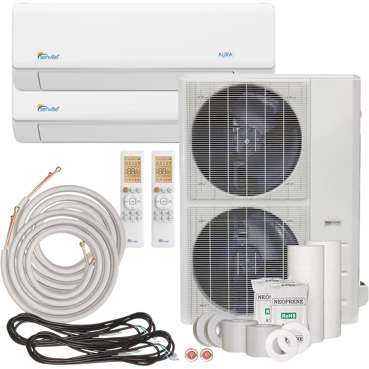 Senville Aura 48,000 BTU Dual Zone Mini Split Heat Pump - Main