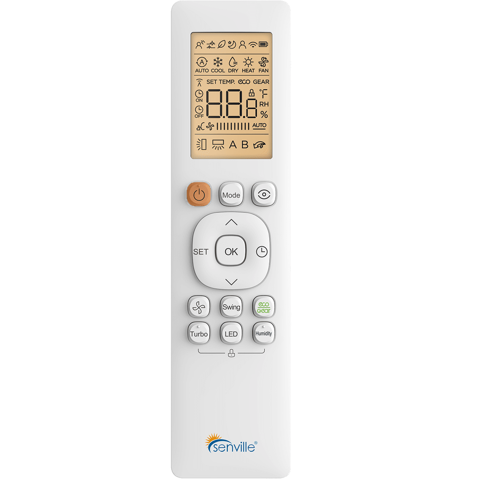 Senville 48,000 BTU Quad Zone Mini Split Heat Pump - Remote