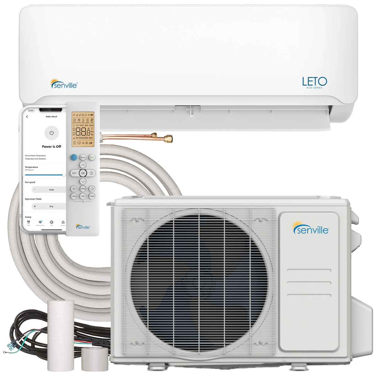 Senville Leto 24,000 BTU Mini Split Heat Pump w/ Wi-Fi