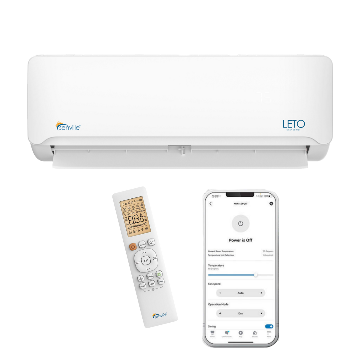 Senville Leto 12,000 BTU 230V Mini Split Heat Pump