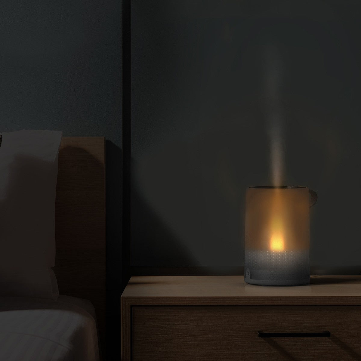 Sharper Image VOTIV Ultrasonic Humidifier w/ Flameless Candlelight