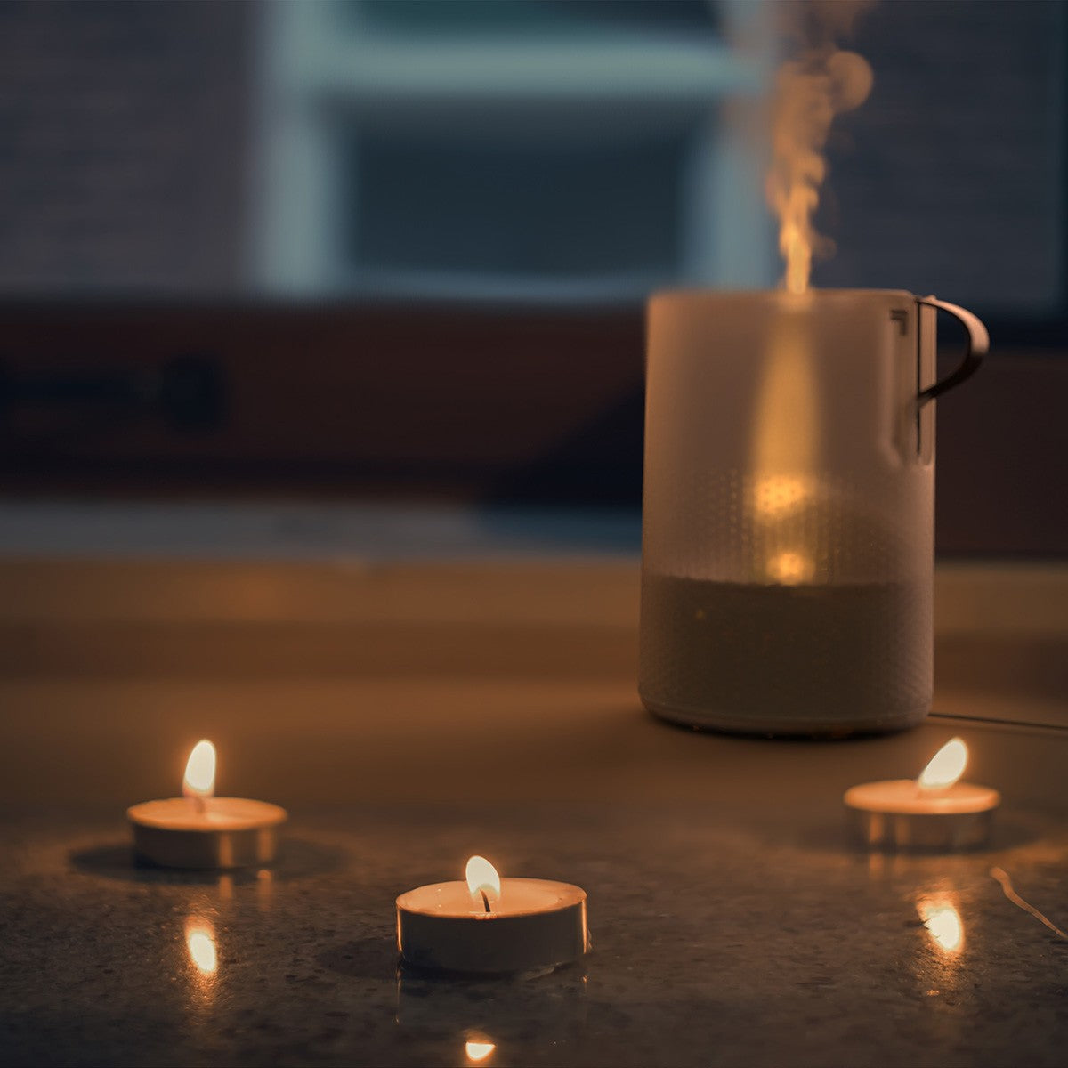 Sharper Image VOTIV Ultrasonic Humidifier w/ Flameless Candlelight