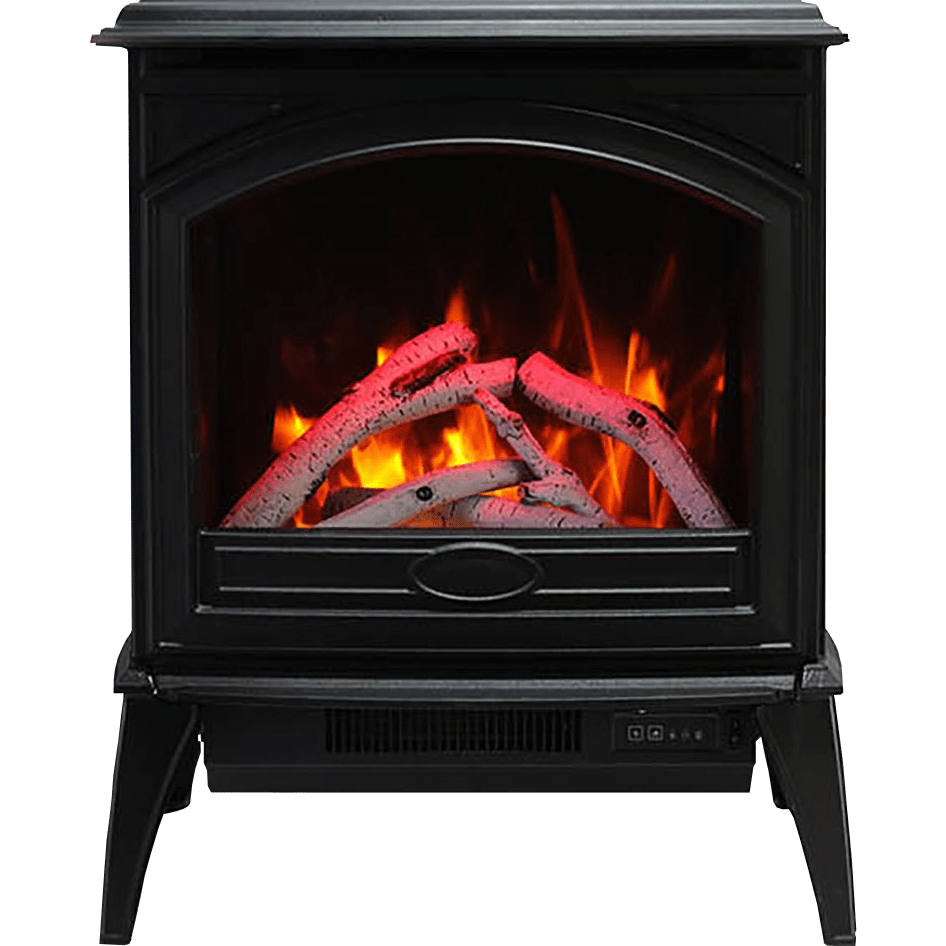 Sierra Flame 50-inch Freestanding Electric Stove with Birch Log Set