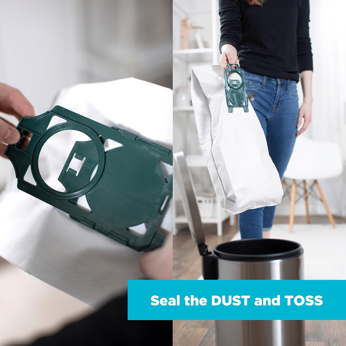 Simplicity Cordless Freedom Self-Sealing HEPA Media Bags w/ Charcoal 6-Pack - Infographic 4