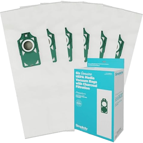 Simplicity Cordless Freedom Self-Sealing HEPA Media Bags w/ Charcoal 6-Pack - Set