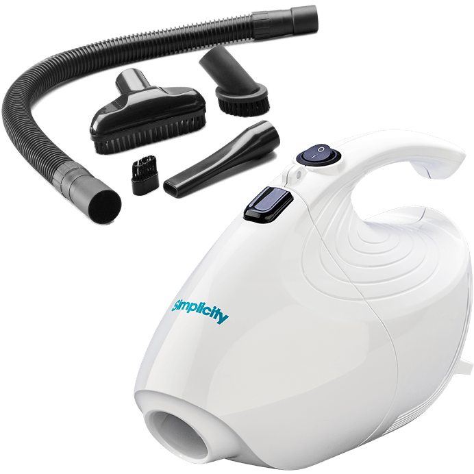 Simplicity Flash Micro Handheld Vacuum - all included accessories
