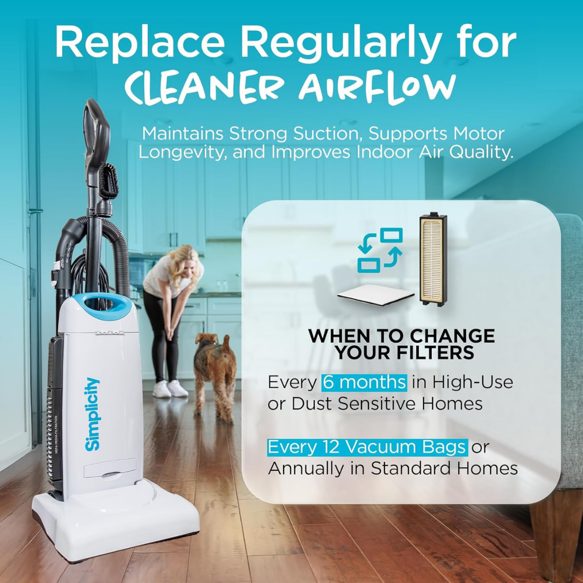 Simplicity Premium Allergy Upright Vacuum Replacement Filter - Infographic 4