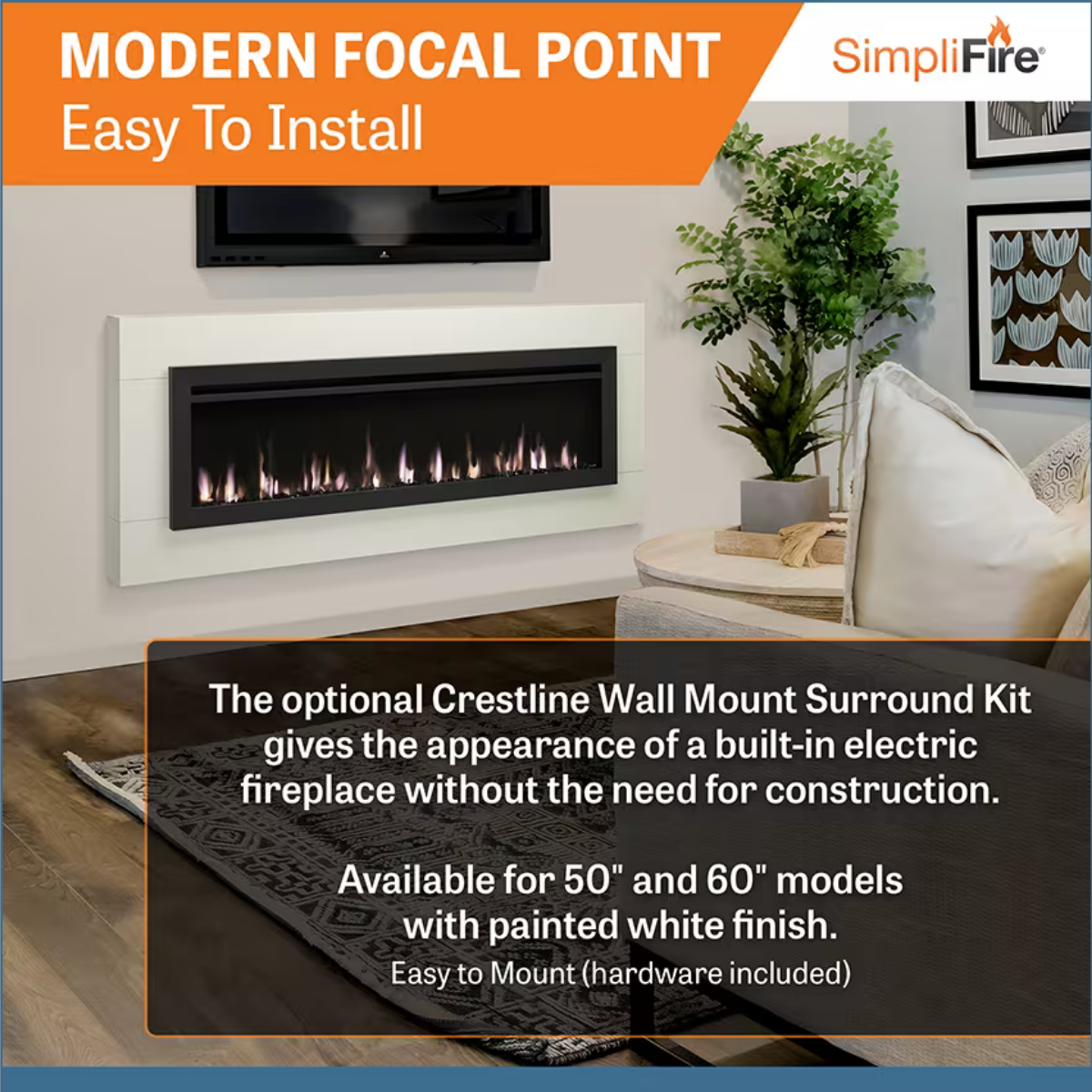 Simplifire Allusion Slim Electric Fireplace - Infographic 3