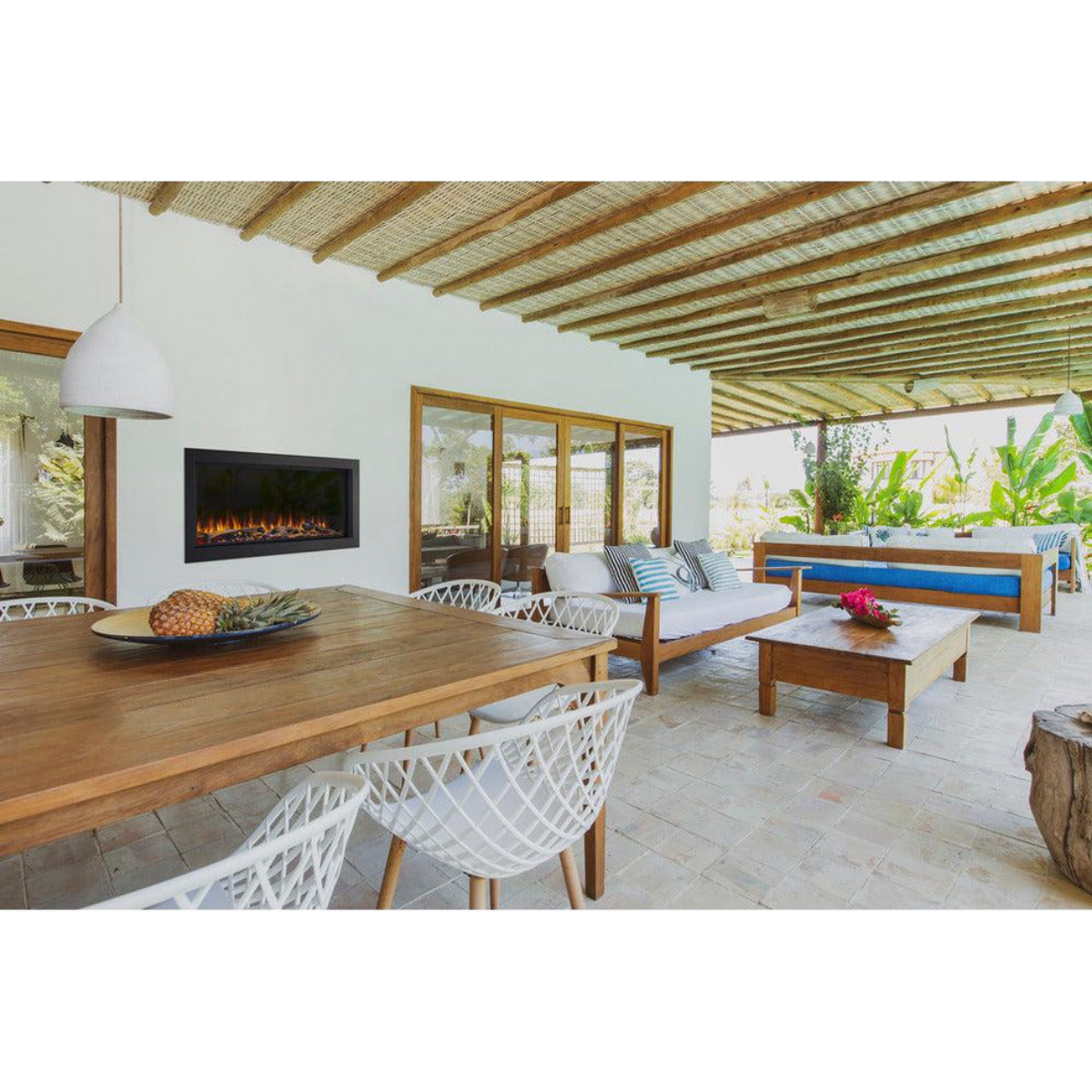Simplifire Forum Outdoor Electric Fireplace - Lifestyle 3