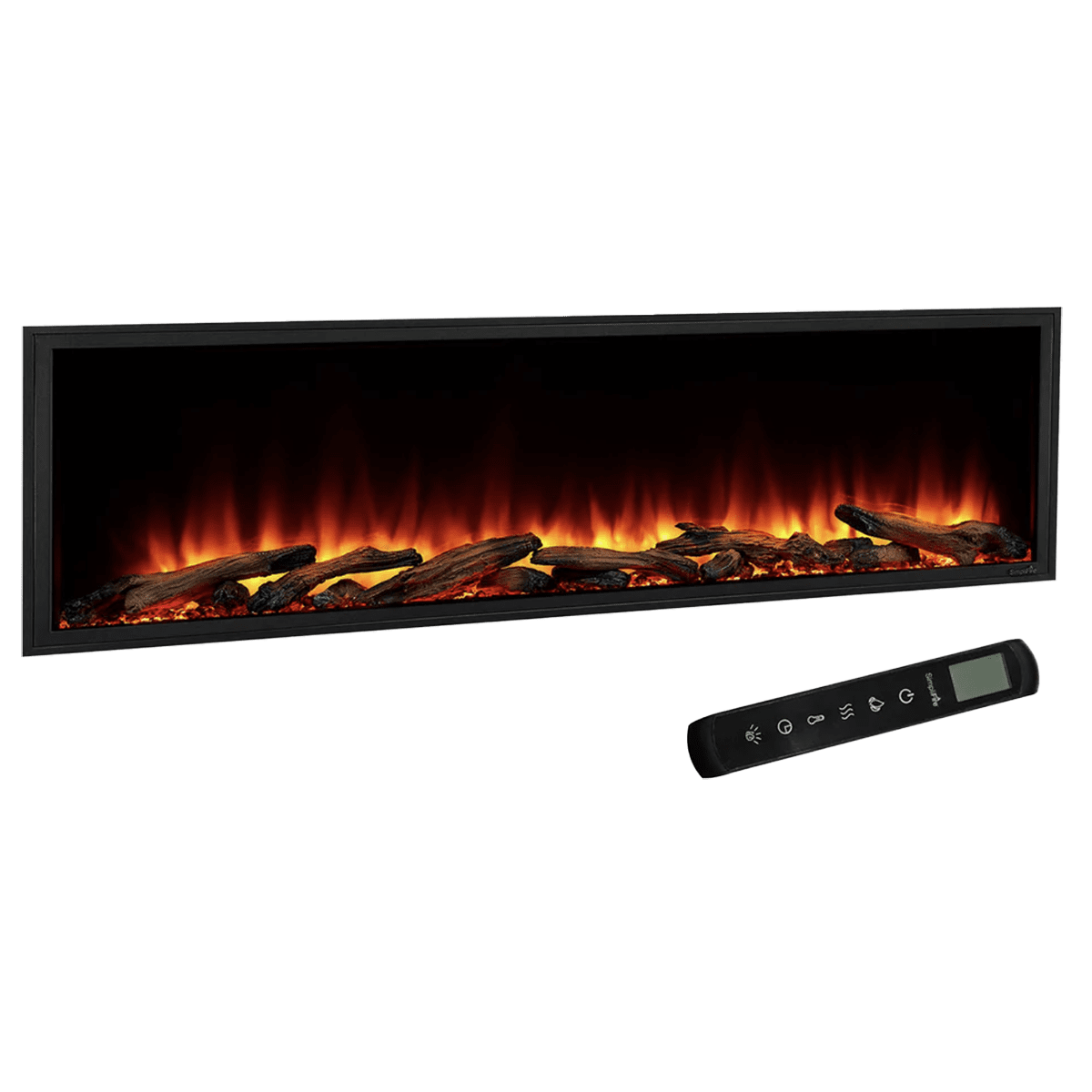 SimpliFire Scion Clean Face Linear Electric Fireplace 55 Inch - Angle