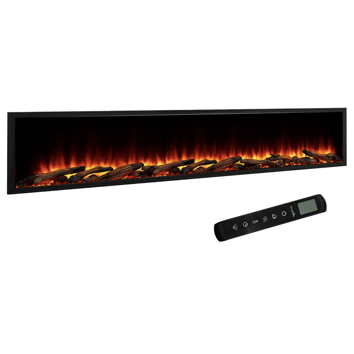 SimpliFire Scion Clean Face Linear Electric Fireplace 78 Inch - Angle