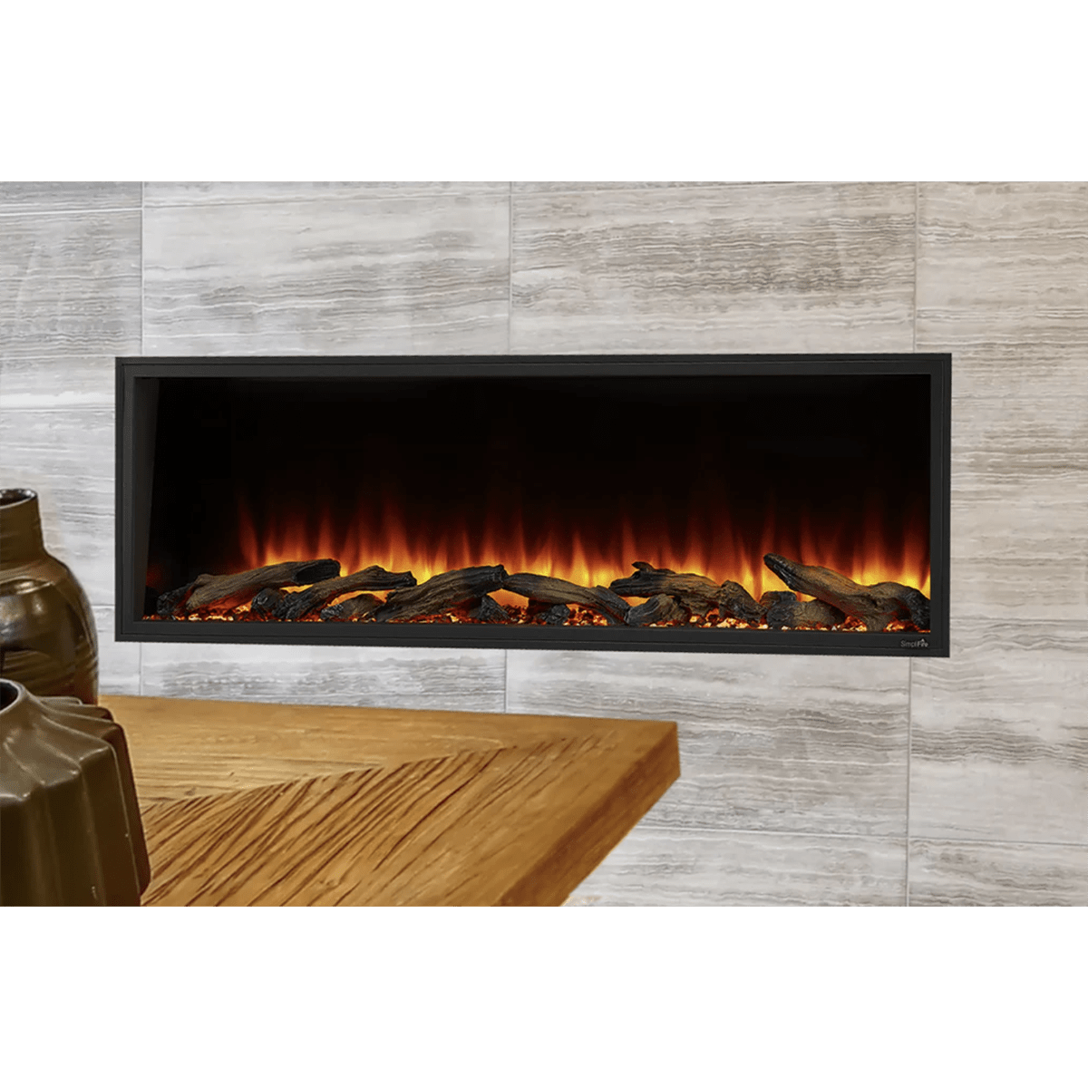 SimpliFire Scion Clean Face Linear Electric Fireplace - Lifestyle 2